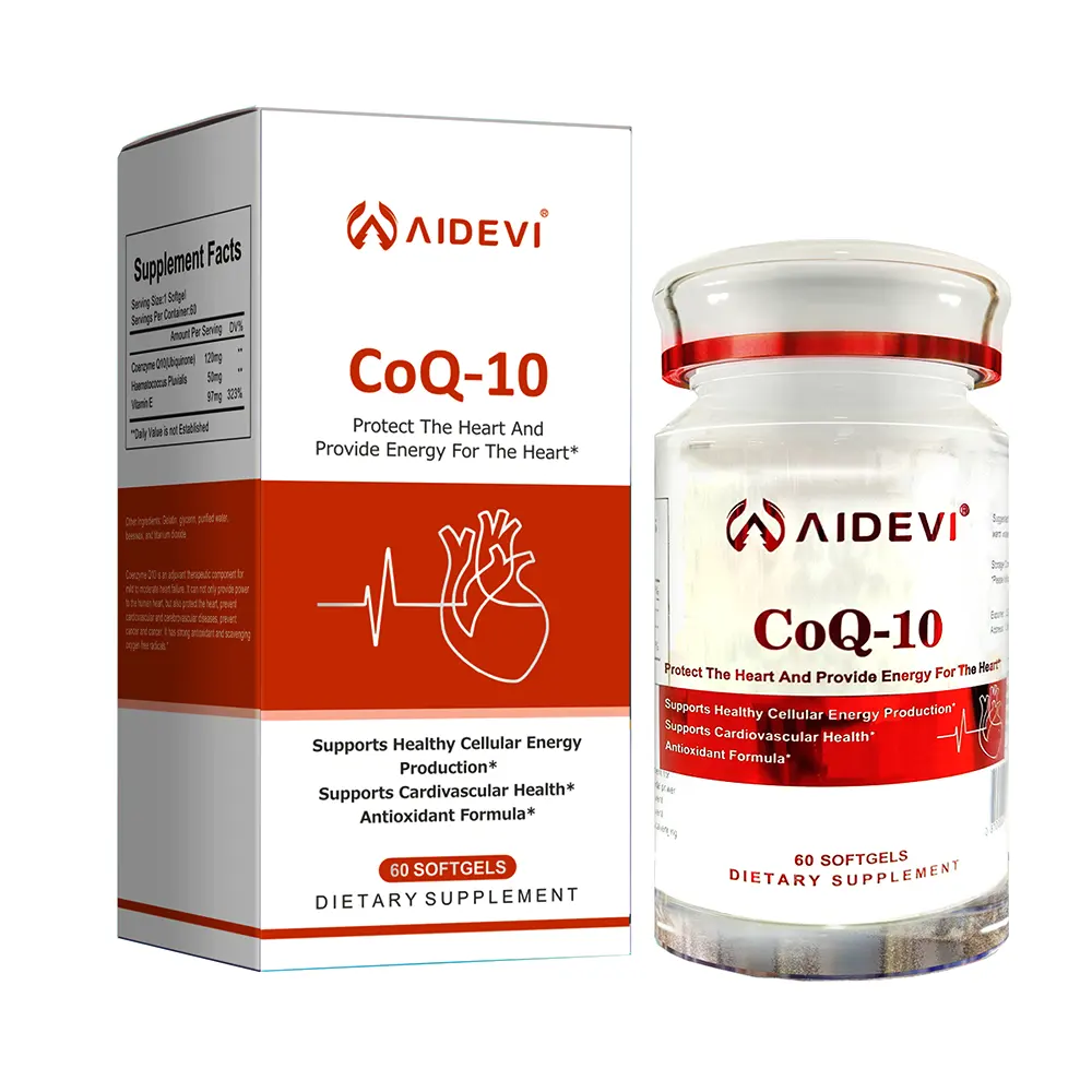 卸売AIDEVICoq10コエンザイムカプセル食品グレード200mg Q10粉末心臓心臓血管抗酸化物質米国メーカー