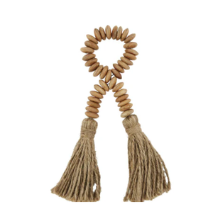 Porte-serviettes en perles de bois Excellente qualité Logo personnalisé Accessoires de décoration de table Rond de serviette en bois fait à la main - Product Image 6