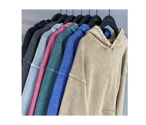 Sweat-shirt à capuche surdimensionné pour homme et femme, personnalisé, en gros, usine ODM, fermeture éclair, motif géométrique, automne - Product Image 2