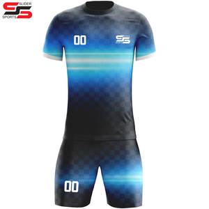 Kits de entrenamiento de equipo sublimados con logotipo personalizado, camiseta de pantalones cortos, conjuntos completos de uniformes, camisetas de fútbol, camiseta de fútbol para hombres - Product Image 3