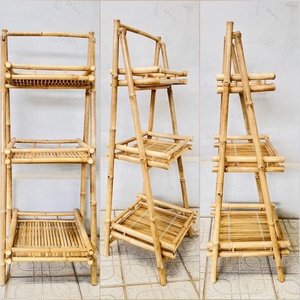 Venta al por mayor muebles de bambú ropa de bambú abrigo ropa colgante estante resistente soporte plegable Almacenamiento de ropa de zapatos - Product Image 1