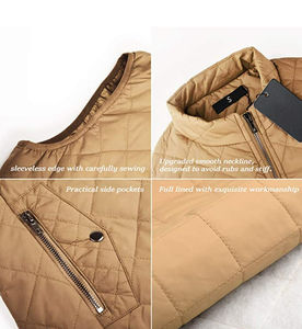 <b>Women's</b> Puffer <b>Vest</b> Zipper up Stand Collar Plus Size Premium 90% <b>White</b> Duck Down <b>Vest</b> Lightweight <b>Women's</b> Puffer <b>Vest</b> OEM - Product Image 4