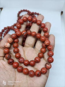 Earthy Red Jasper Stretch <b>Bracelet</b> Handmade Natural Gemstone <b>Beads</b> Protective Crystal Jewelry for <b>Men</b> and Women - Product Image 4
