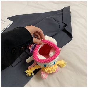 Bolso Bandolera de Algodón Unisex para Niños, Tejido a Crochet, con Lazo y Personajes Lindos, Diseño Infantil y Moderno para Uso Diario - Product Image 6
