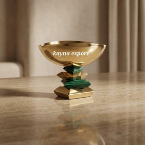 Bol de service en métal poli de qualité supérieure pour les fêtes, design unique, pour fruits, chocolat, noix - Product Image 3