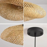 Lampes suspendues en rotin naturel rustique chinois, fabriquées à la main, écologiques, pour la décoration intérieure de la chambre à coucher, du salon, de la salle à manger