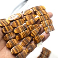 Pierre précieuse œil de tigre 100% naturelle, paire de pierres précieuses œil de tigre de qualité supérieure, anneaux en cristal œil de tigre, pendentifs, fabrication de bijoux, pierre œil de tigre en vrac