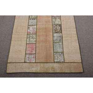 3,2x8,5 ft Turkish <b>Runner</b> Rug, Brown <b>Red</b> Vintage Floral Wool Rug - Product Image 5