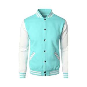 Chaqueta Universitaria para Hombre, Corte Moderno Premium, Puños Acanalados, Ajuste Cómodo, Uso Diario, Transpirable, Lona Resistente al Viento, Larga y Delgada - Product Image 2