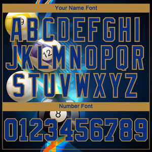 Sweat-shirts de sport chauds à capuche imprimés sur mesure avec un design de billard 3D, bleu marine, or royal, pour adultes et jeunes, vente chaude - Product Image 4