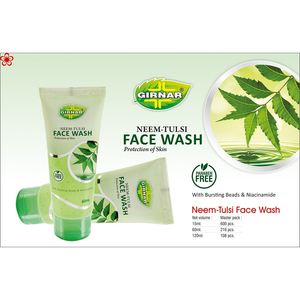 GIRNAR Herbal 120ml Neem Tulsi Gel nettoyant pour le visage sans paraben - Product Image 1
