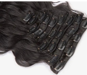 Extensions de cheveux Remy indiens bruts 28-30 pouces vague droite Clip-On lisse bande Ins perruques pour le tressage et le curling - Product Image 5