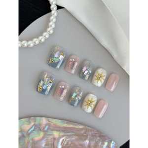 Shell Muse Press-On Nail Art, design élégant en forme de coquille pour l'amélioration des ongles - Product Image 2