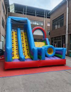 Castillo Inflable Comercial para Niños, Tobogán Acuático de PVC, Casa de Brinco, Área de Juegos Combinada para Niños con Soplador - Product Image 1