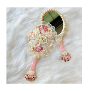 Gran Marco de espejo de concha marina hecho a mano con conchas naturales surtidas, acento perfecto para casas temáticas junto al mar - Product Image 5