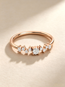 HKJA 14K Solid Gold Natural Diamond <b>Crown</b> <b>Ring</b> Custom Fine Jewelry OEM ODM Engagement <b>Ring</b> Manufacturer - Product Image 2