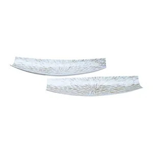 Nuevo diseño de lujo blanco MOP Seving bandeja decorativa única para el hogar Hotel Capiz bandeja decoración hecha en Vietnam al por mayor - Product Image 4