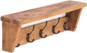 Percha de Madera Natural Resistente para Almacenamiento Diario de Ropa, Percha Ancha para Trajes, para Ropa sin Arrugas - Product Image 3