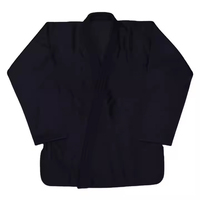 Kimono de BJJ Negro para Hombre, 100% Algodón, Ropa de Artes Marciales Resistente, Corte Regular, Talla Adulto