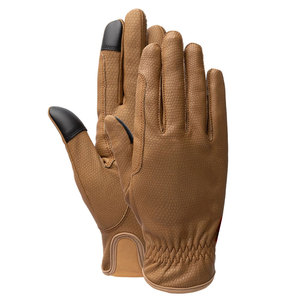 Gants d'équitation d'hiver écologiques sur mesure, haute performance, cuir/spandex, antidérapants, sangle de poignet réglable, unisexe - Product Image 1