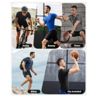 Camisetas de Compresión para Hombre, Tallas Grandes, Elásticas en Cuatro Direcciones, Ajuste Ceñido, Secado Rápido, Transpirables, Antiencogimiento, Absorben el Sudor