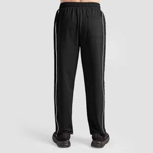 High Waist Sporty Style Black Trail <b>Trousers</b>-XL Lightweight Outdoor Pants with Customizable Logo Zipper Decorations Colored Wash - Product Image 3