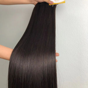 Vente en gros 8 ''-32'' extensions de cheveux Remy vietnamiennes droites en os modèle avant en dentelle avec style ondulé cheveux humains bruts en vrac - Product Image 6