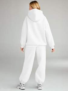 Venta al por mayor de ropa de calle de las mujeres con capucha sólido 100% chándal de algodón que ofrece una combinación perfecta comodidad para entrenamientos conjuntos de señoras - Product Image 5