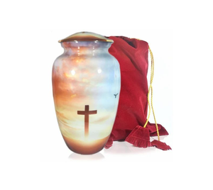 Urne funéraire imprimée en métal haut de gamme avec design commémoratif des cendres personnalisable - Product Image 5