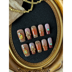 Autumn Majesty Press on Nail Art, design élégant pour l'automne - Product Image 2