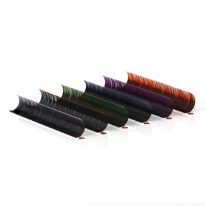 C CC D DD unique ombre noir base couleur cils prix compétitif extension de cils fournitures OEM vente en gros plateaux de cils livraison rapide - Product Image 3