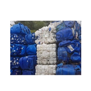 Fibras de grado de película de chatarra de plástico de tambor azul HDPE embaladas listas para exportar - Product Image 1