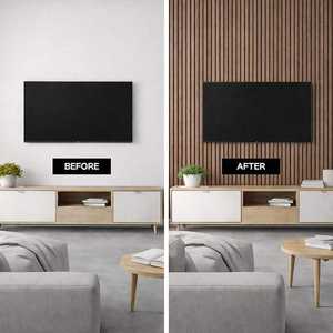 Paneles Acústicos de Madera en Paquete de 2, Listos para Enviar, Resistentes al Agua, al Fuego y al Sonido, Revestimiento de Pared Ecológico para Decoración de Interiores - Product Image 3