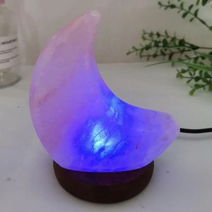 USB LED <b>Night</b> <b>Light</b> Color-Changing Himalayan Crystal Salt Lamp with Rose and <b>Moon</b> Magical & Salubrious Home Decoration - Product Image 4