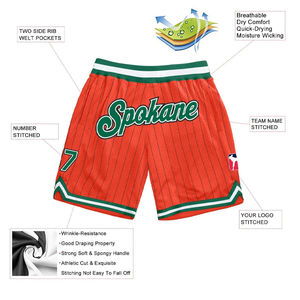 Shorts de basket-ball classiques à coupe athlétique, confortables, en maille, légers, à séchage rapide, pour l'entraînement et le sport, personnalisables - Product Image 5