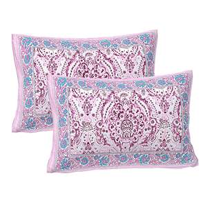 Juego de Sábanas de Algodón Rosa de 240 Hilos para Cama Doble con 2 Fundas de Almohada, 100% Algodón, Estampado Abstracto, Sábana Plana para Uso Doméstico, Juego de 3 Piezas - Product Image 3
