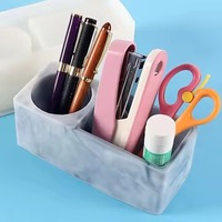 Support à stylos élégant en métal doré à un seul niveau, organisateur de bureau pour stylos/crayons, design moderne pour le bureau, la maison, l'école et l'hôtel