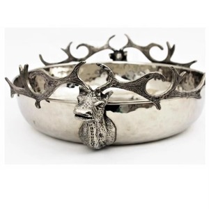 Bols élégants en aluminium revêtus d'argent pour rennes, parfaits pour salade, snack, fruits et noix, idéal pour la table à manger, la cuisine et la décoration. - Product Image 5