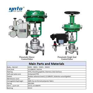 Pneumatisch Bedienbare Enkelzits Diafragma Regelklep Stoomregeling Bediende Drukregeling Voor Gasolie Oem - Product Image 6