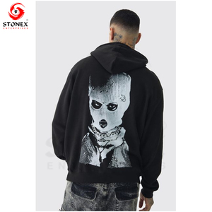 Luxury Oversized <b>Pullover</b> Hoodie Custom 100% Cotton Heavyweight Streetwear for Winter Plain Dyed - Product Image 6
