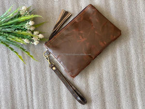 กระเป๋าหนังโลหะขนสัตว์แท้ใหม่ทำด้วยมือกระเป๋าสตางค์หนังแท้ขนาดเล็กกระเป๋าคลัทช์หนังมีพู่ห้อยสำหรับผู้หญิงกระเป๋าสตางค์มีสไตล์ - Product Image 6