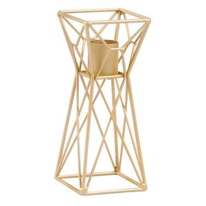 Support de bougie conique doré attrayant Top tendance Designer cadre en fil de fer support d'éclairage élégant matériau en métal - Product Image 1