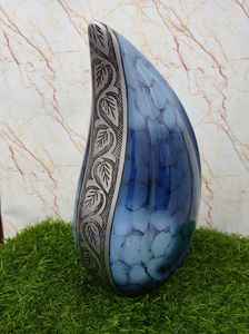 Urnas superventas de alta calidad, cenizas humanas de cremación con gota de lágrima para adultos, urnas grandes de aluminio de alta cremación de metal - Product Image 2