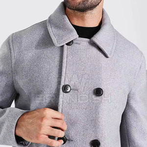Confortable Respirant Léger Hiver Peacoat Meilleure Qualité Offre Spéciale Double Boutonnage Hommes Peacoat Fabriqué Au Pakistan - Product Image 6
