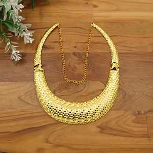 สร้อยคอโชคเกอร์สแตนเลสสตีลลายถักสำหรับผู้หญิง |   สร้อยคอแบบกว้างพร้อมจี้ตกแต่ง |   เครื่องประดับแฟชั่นขายส่ง - Product Image 3