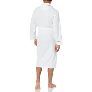 Direct de l'usine 100% coton éponge armure vêtements de nuit pour hommes plaine teint respirant Sexy solide motif hommes grande taille vêtements de nuit - Product Image 3