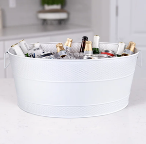 Vente en gros seau à glace à champagne en acier inoxydable personnalisé décoration intérieure moderne bain à vin de fête pour barman ou présentoir de comptoir de mariage - Product Image 3