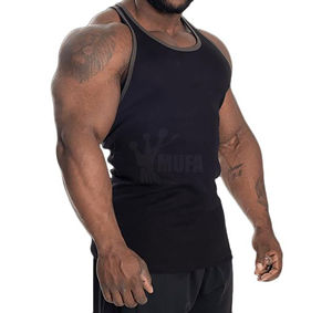 Custom Bodybuilding Stringer tank Tops <b>Mens</b> Gym <b>Singlets</b> Stringer Cotton Activewear Fitness Wear Muscle Sleeveless Stringers - Product Image 2