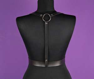 Harnais de corps en cuir réglable sous la ceinture de poitrine porter harnais de corps de mode LWH-0027 - Product Image 3