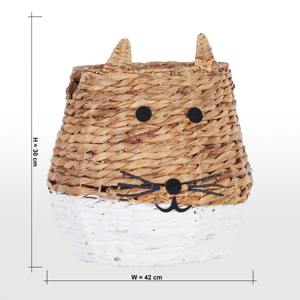 Panier en jacinthe d'eau tressé en forme de souris, panier de rangement fait main, vente en gros, écologique, fabriqué au Vietnam - Product Image 5